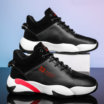 夏季透气男款男鞋aj高帮运动鞋内增高网面鞋子青少年篮球潮鞋男款 393