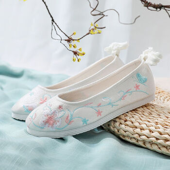 依蔻兰蒂(yikoulandi)古汉服鞋汉服鞋子女古夏季配古代汉鞋平底古装