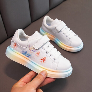 断码儿童运动鞋女童鞋春秋软底加绒女孩跑步鞋季女童小白鞋 yy623白色