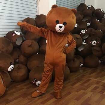 网红熊同款抖音熊布朗熊套装卡通人偶服装行走发传单玩偶服2021款