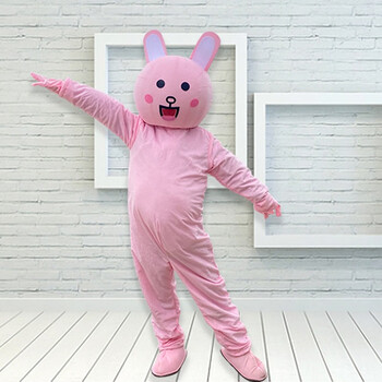 新年喜庆吉祥物复活节兔八哥卡通人偶服装兔子穿人玩偶毛绒道具 粉色