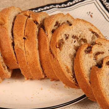 列巴俄罗斯黑麦大列巴坚果切片全麦粗粮面包零食750克黑麦列巴核桃仁