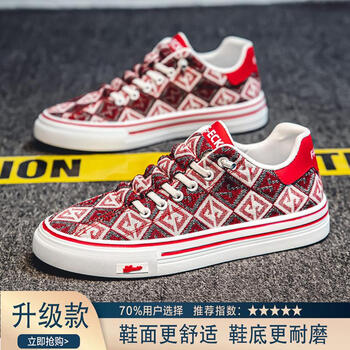 gioio潮霸个体店荒漠狮子国潮男鞋板鞋2024春季印花帆布鞋休闲鞋潮鞋