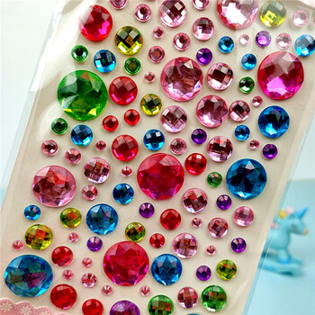 宝石贴纸 五角星 画女孩装饰贴纸水晶宝石3d立体贴闪亮爱心五角星梅花