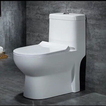 直冲式马桶直排式家用抽水马桶大口径大便器冲落式防臭直落座便器