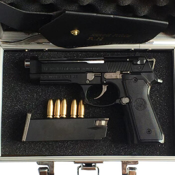 金属抢枪模大号92f合金枪可抛壳拆卸 不可发射 抛壳伯莱塔m92f黑色 5