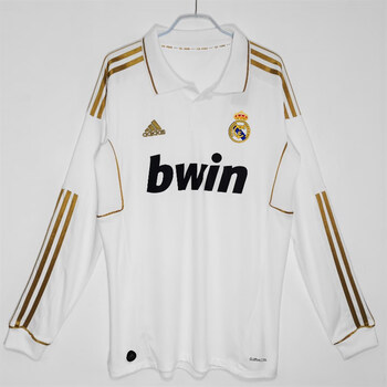 杜西哲欧冠11-12赛季皇马球服主场短袖金边7号c罗8号卡卡复古球衣