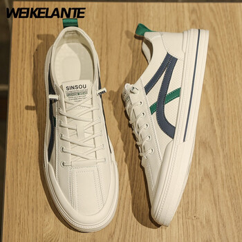 休闲鞋>weikelante>weikelante阿甘小白鞋男鞋四季皮面休闲板鞋英伦