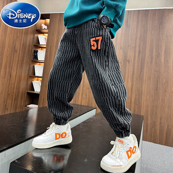 迪士尼(disney)男童牛仔裤春秋款童装2024新款儿童秋冬季加绒长裤中大