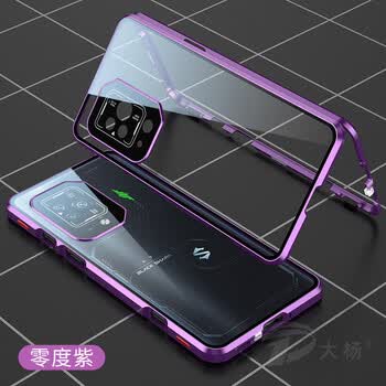 珍酷小米黑鲨5pro手机壳新款双面玻璃全包免贴膜壳膜一体保护套男女