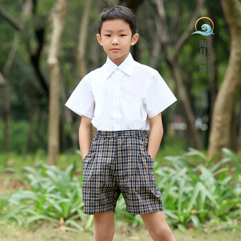 深圳市小学生校服,莎臣豹小学生男夏礼 短袖衫衣 155cm