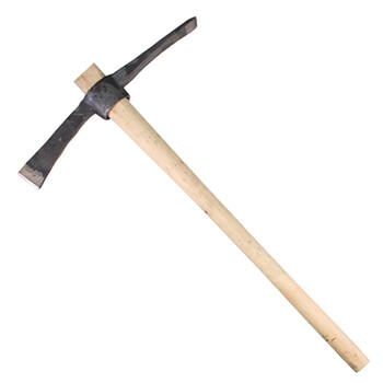 头户外洋镐镐头十字铁镐带柄登山镐开山镐 农用挖竹笋镐子开荒工具镐