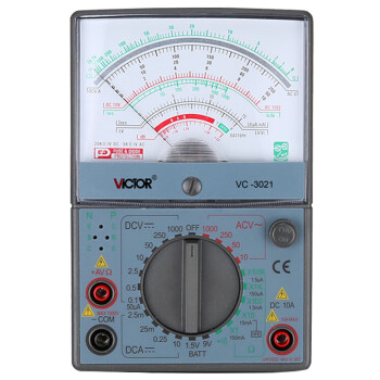 胜利仪器（VICTOR）指针式万用表机械表防烧万能表三用电表电压电流电阻测量VC3021