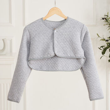 棉护肩颈椎坎肩睡觉用春秋季肩部保暖衣男女产妇月子护肩膀防寒纯灰色