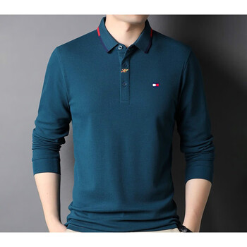 pmwrun美国高端品牌汤米tomyhilfigr长袖春秋宽松休闲翻领polo衫男哈