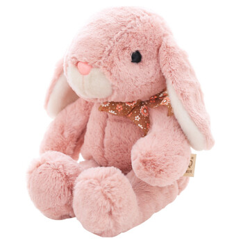 zak!毛绒玩具可爱小兔子玩偶娃娃抱枕睡觉儿童垂耳兔兔公仔新年礼物情人节礼物女孩送女友生日礼物爱丽兔粉色47cm