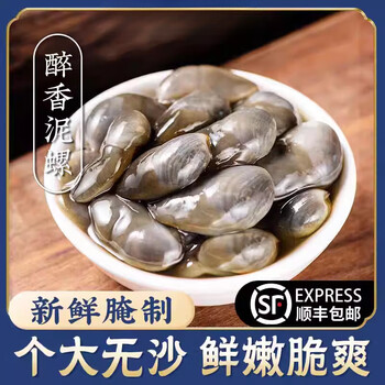 知尝醉泥螺即食罐装黄泥螺鲜活腌制特大号新鲜潮汕生