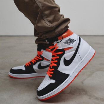 【潮】耐克男鞋nike air jordan 1女鞋中帮aj1黑白熊猫薄荷绿 运动鞋