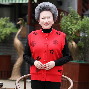 夏天老人过大寿穿的衣服六七八十过寿生日礼物女80岁大寿女马甲唐装