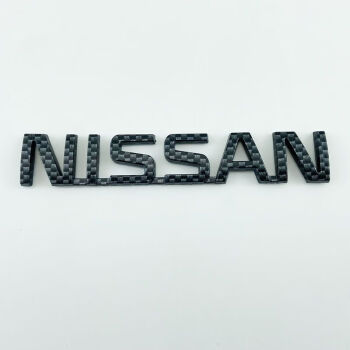 修衡東風日產尼桑標誌nissan英文字母車標後備尾箱貼標字標碳纖nissan