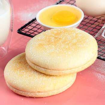 悦萝法式软雪饼奶油大小法饼传统糕点心零食松软饼湖南特产 奶香软