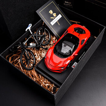 法拉利488gtb拉法跑车模型1:24仿真汽车合金车模送男友情人节礼物