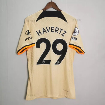 ian)22-23切尔西二客球员版球衣新款欧冠英超芒特哈弗茨金色足球服 29