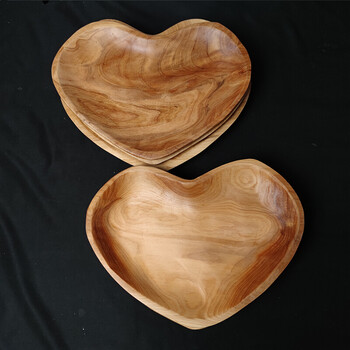 实木果盘创意前台糖果茶零食点心盘长方形多功能原木果盘客厅家用给人