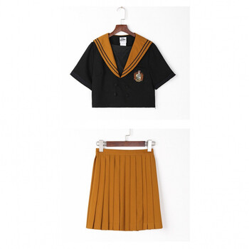 服霍格沃茨校服联名款周边cos套装女夏裙dcoud赫奇帕奇黄上衣下裙m
