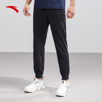 安踏(anta)冰丝裤丨运动裤男春夏针织运动长裤透气薄款运动裤