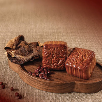 奇华香港购饼家迷你余仁生陈皮豆沙月饼5年老陈皮2个8个奇华余仁生