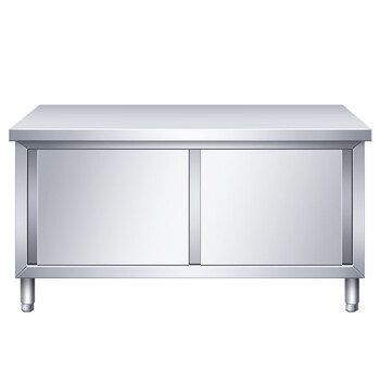 【温馨单通两门:100*60*80cm】温馨 不锈钢拉门工作台厨房操作台面储