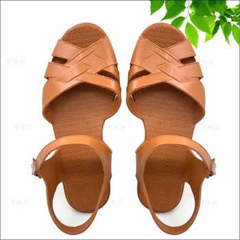 楷示北京复古凉鞋70年代80后塑料胶鞋男中老年防滑知青凉鞋怀旧鞋 41