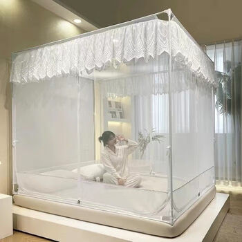 88572-白色床笠式回底做床蚊帐 1