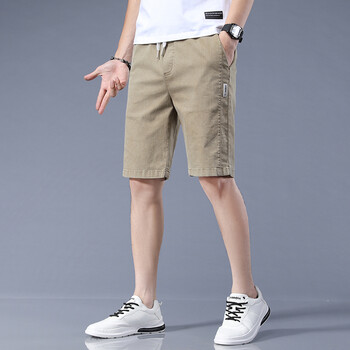 babiboy冰丝短裤男夏季爆款潮流休闲五分裤男士显瘦牛仔潮牌工装裤子