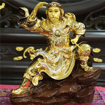 盛凡台湾工艺纯铜美猴王斗战胜佛齐天大圣孙悟空神像摆件大号48厘米