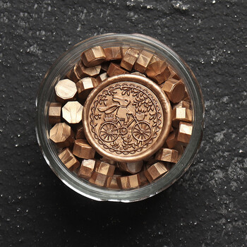 火漆印章蜡粒 珠光彩色纯复古火漆蜡大瓶装请帖信封封口蜡 古铜色