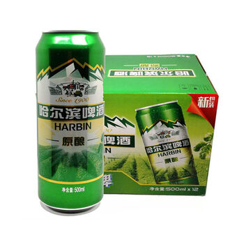 哈尔滨啤酒哈啤原酿9度易拉罐装听装500毫升12听原酿500ml12听
