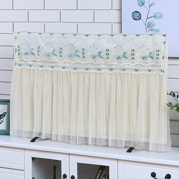 电视罩65寸 北欧式蕾丝液晶电视机罩盖布55寸50寸65挂式开机不取电视