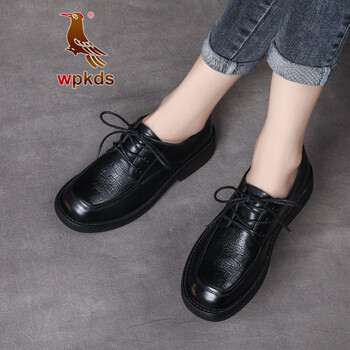 休闲鞋女软底驾车鞋时尚商务舒适单鞋女英伦风小皮鞋凤瑞c8867黑色36