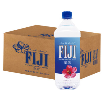 斐济FIJI天然矿泉水 斐济群岛原装进口天然水 1L 12瓶 中文版【25年5月到期】