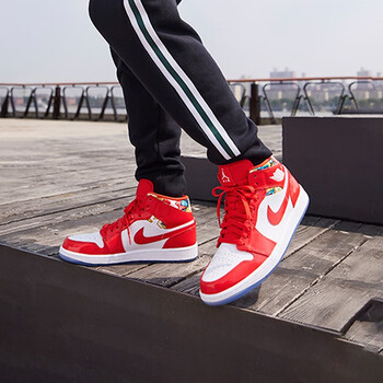 耐克nike官方旗舰热门款 air jordan aj midaj女鞋影子芝加哥黑红