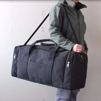 行李袋大号加厚帆布超大容量长途手提行李包男单肩旅行袋旅游民工黑色