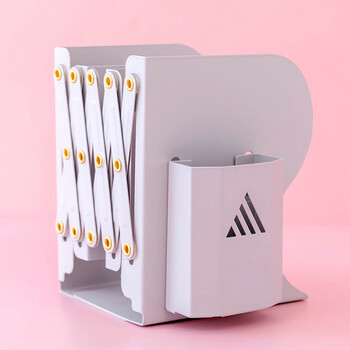 带笔筒可伸缩书立创意ins书立架桌面书靠书夹学生用简易放书支架简约