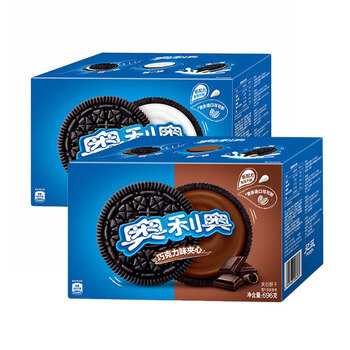 【美食】食大礼包 儿童 女生奥利奥冰淇淋巧克力夹心饼干696g食散装多