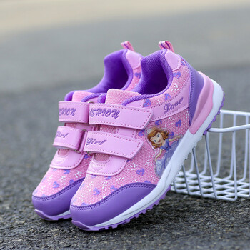 童鞋女童运动鞋2018春秋新款网面小学生跑步休闲鞋儿童鞋子女 107紫色