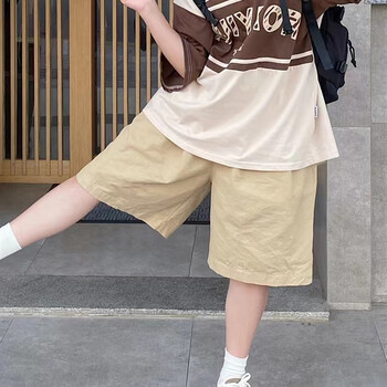 婵栩中学生中考体育短裤女生体考运动裤夏季日系卡其色工装短裤女小个