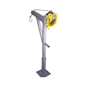 不锈钢手摇绞盘式提升架潜水搅拌机安装系统导轨碳钢排污泵起吊架定制