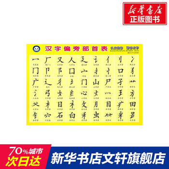 正版汉字偏旁部首表小学生必备学习卡语文一年级认字表全套小学汉字的基本知识汉字偏旁部首笔画笔顺规则 摘要书评试读 京东图书