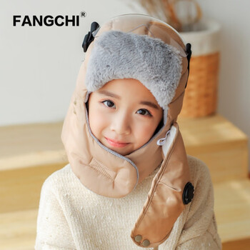 10岁儿童帽子秋冬天中小童冬季加绒保暖滑雪帽户护脖护耳防风套头帽帽